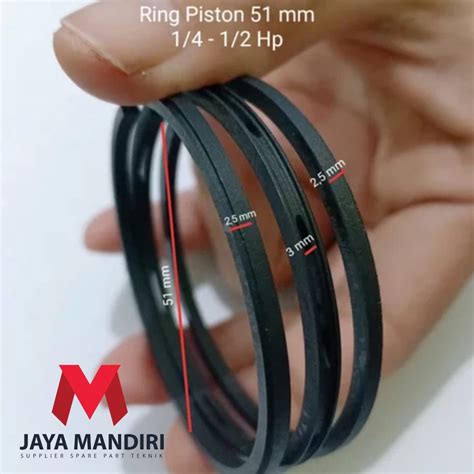 Jual Ring Piston Ring Seher Kompresor Angin 1 4 1 2 Hp 51 Mm Shopee