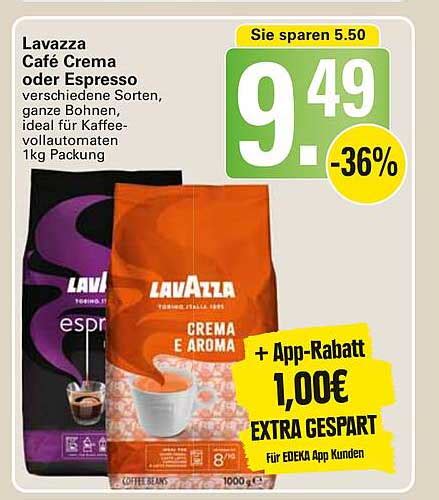 Lavazza Caf Crema Oder Espresso Angebot Bei Wez