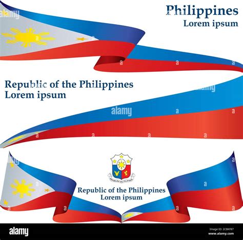 Flag of the Philippines, Republic of the Philippines. Template for ...