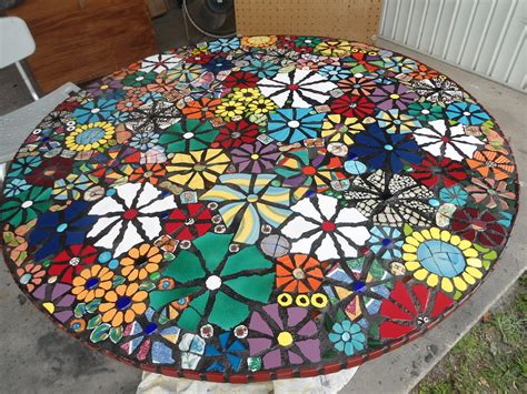 Sold 36 Piece Made Mosaic Table Top Direct From