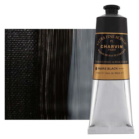 Charvin Extra Fine Artists Acrylic Mars Black 150ml In 2024