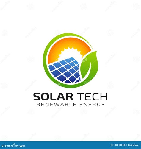 Sun Solar Energy Logo Design Template Eco Energy Logo Design Stock