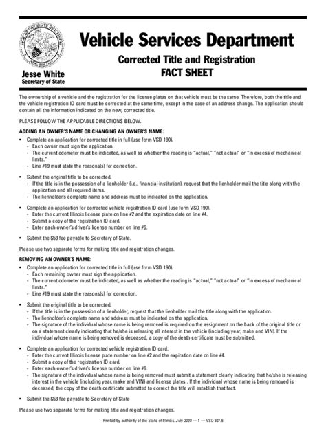 Form Il Vsd Fill Online Printable Fillable Blank