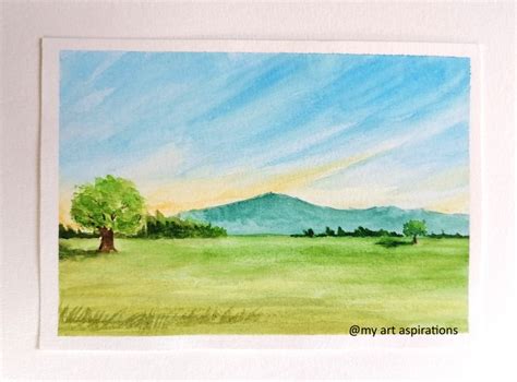 Watercolor Landscape Tutorial For Beginners With Video My Art Aspirations