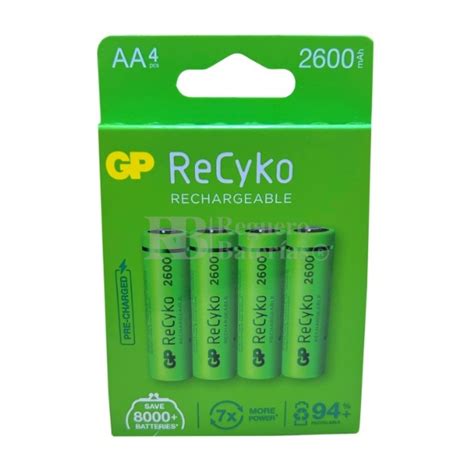 Pilas Recargables Gp Recyko Voltios Mah Aa Baterias Para