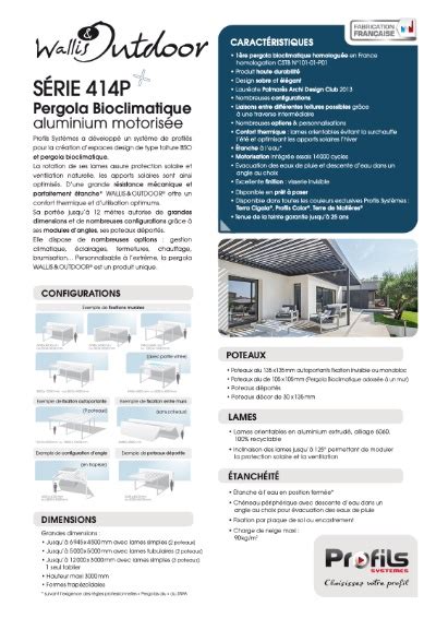 Bioclimatic Aluminum Pergola Wallis Outdoor System Profiles