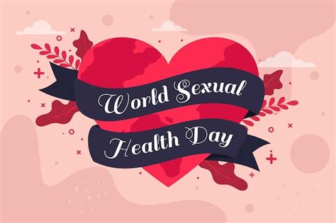 Free Vector World Sexual Health Day Heart And Ribbons