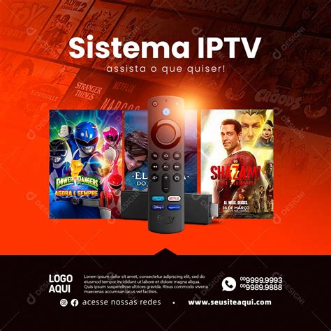 Sistema Iptv Social Media Psd Editável Download Designi