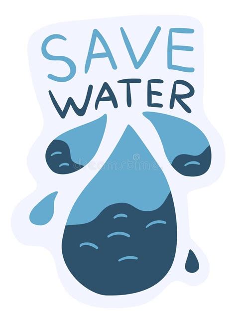 Ecology Sticker Save Water Green Lifestyle Eco Friendly Ecological Label Environment Care