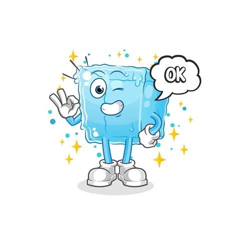 Premium Vector Ice Cube Agree Mascot Cartoon Vector