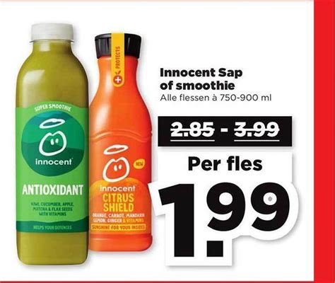 Innocent Sap Of Smoothie Aanbieding Bij Plus