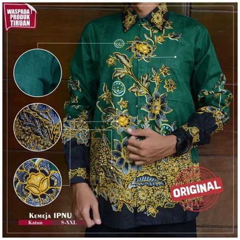 Baju Batik Ipnu Ippnu Nasional Resmi Pekalongan Kemeja Ipnu Nasional