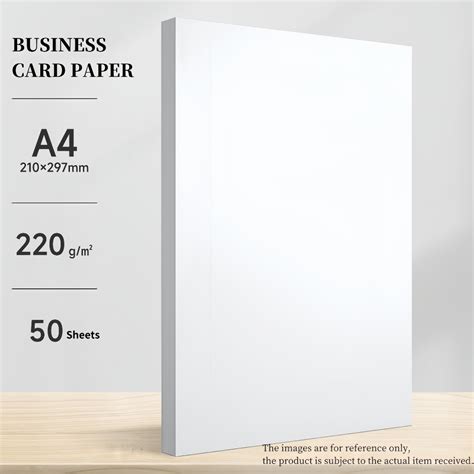 A4 Calling Card Paper 50 Sheets Double Sided Matte Business Card Paper