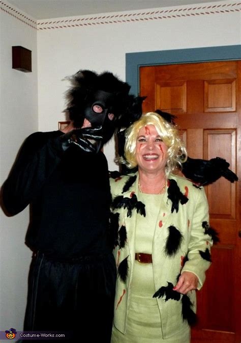 Tippi Hedren from the Birds and a Crow - Couple's Halloween Costume Idea