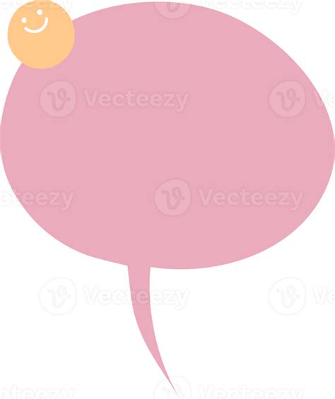 Colorful Pastel Pink Color Speech Bubble Balloon Icon Sticker Memo