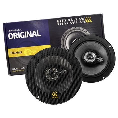 PAR ALTO FALANTE TRIAXIAL BRAVOX 6 TR6BTV 120W RMS Kit Som