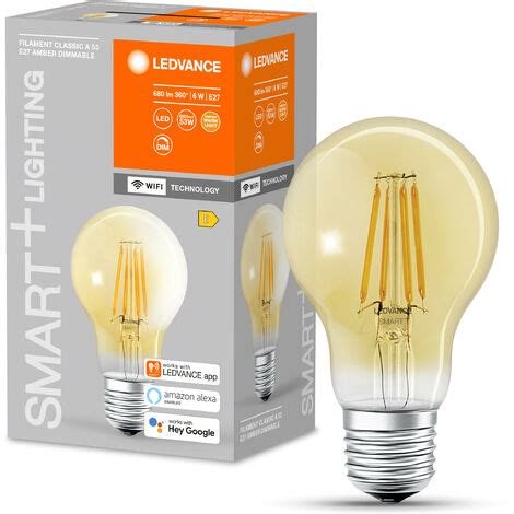 Ledvance Smarte Led Lampe Mit Wifi Technologie In Gold Glas Sockel E