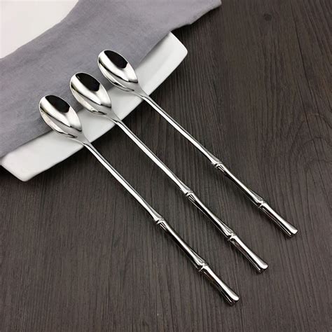 Long Handle Spoon Quality Stainless Steel Honey Ice Spoon Long Tea