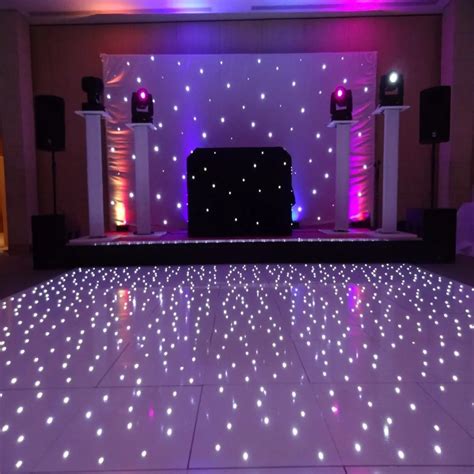 12 12 Ft Starlit Dancefloors White Flashing Dance Floor White Starlight