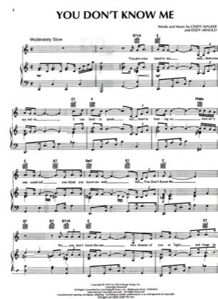 You Don't Know Me - Ray Charles Free Piano Sheet Music PDF