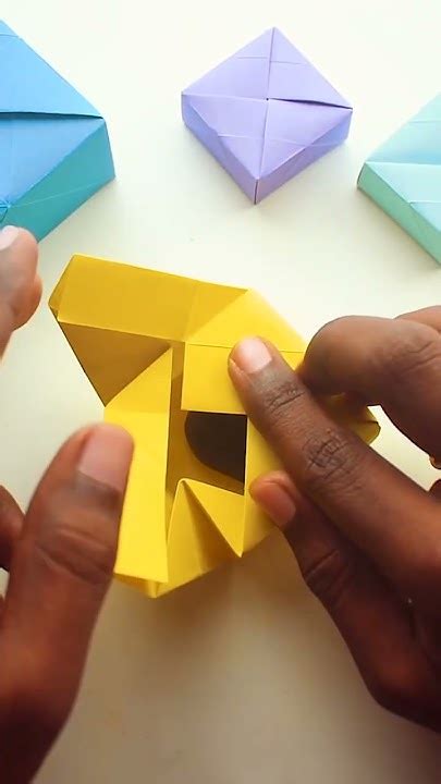 Closed Square Origami Box Paper Craft Diy Youtube