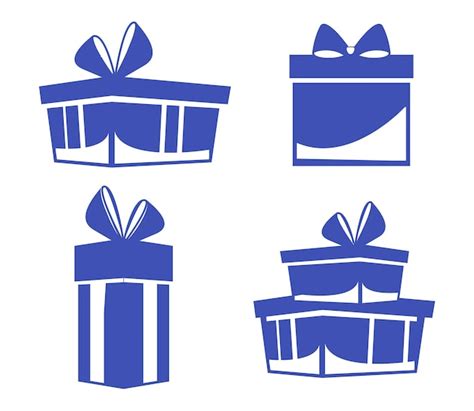 Caja De Regalo Silueta Vector Premium