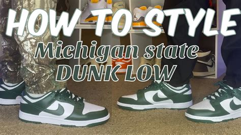 How To Style Nike Dunk Low Michigan State On Foot Review Youtube