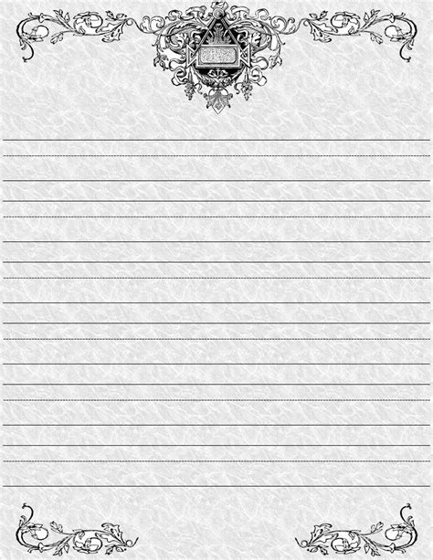 Vintage Free Printable Stationery Black And White