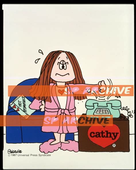 1988 "CATHY" COMIC STRIP STAR Cartoon Animation Vintage 4x5 ...