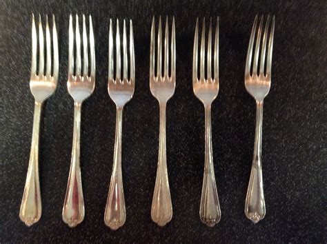 X Antique Silver Plated Forks Approx Length Cm Priestley Moore Ebay