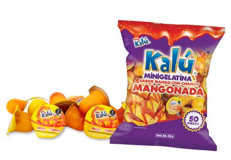 Minigelatina Mangonada Bolsa 50pzas Dulces Kalú