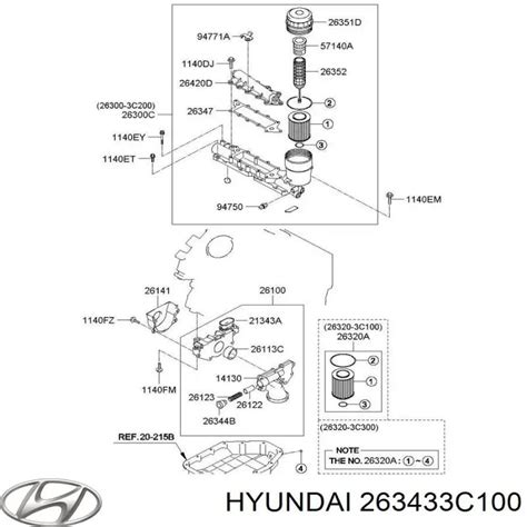 263433C100 Hyundai/Kia сальник передний коленчатого вала
