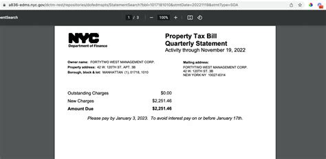 NYC Property Tax Bills: How to Download and Read Your Bill