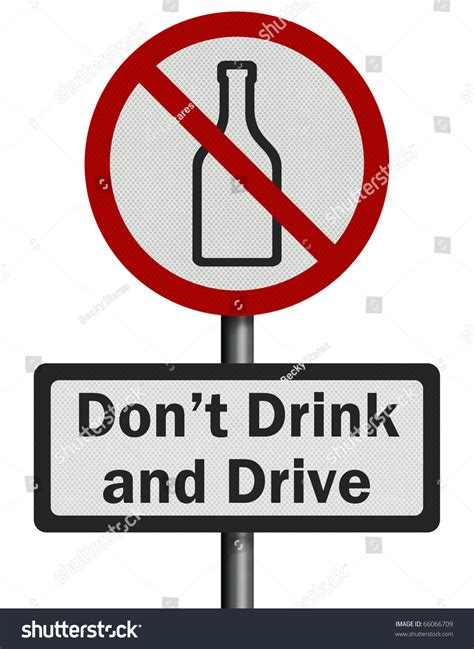 Photo Realistic Reflective Metallic Dont Drink And Drive Sign