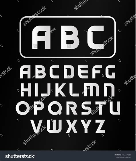 English Alphabet Typeface Vector Modern Font Stock Vector (Royalty Free) 1052774681 | Shutterstock