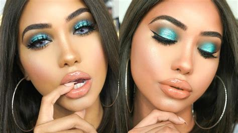 Teal Halo Eye Makeup Tutorial Melly Sanchez Youtube