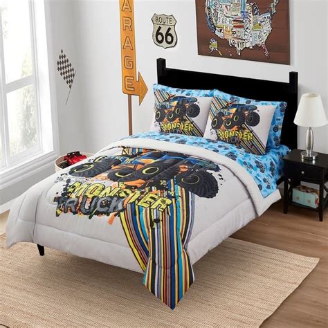 Kids Monster Truck Bed in a Bag Comforter, Sham & Sheet Set - Bed Bath & Beyond - 38416012