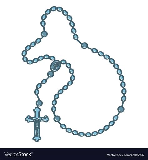 Rosary color stroke Royalty Free Vector Image - VectorStock