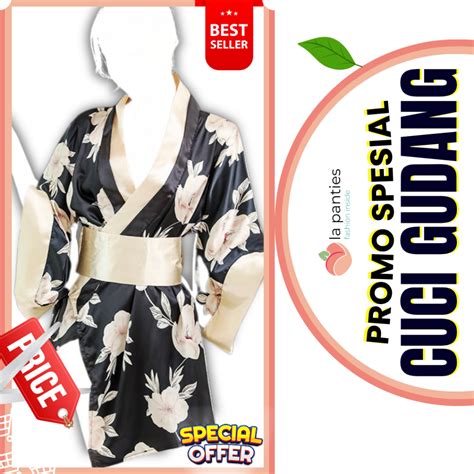 Jual La Panties Set Kimono Lingerie Cosplay Seksi G String Model