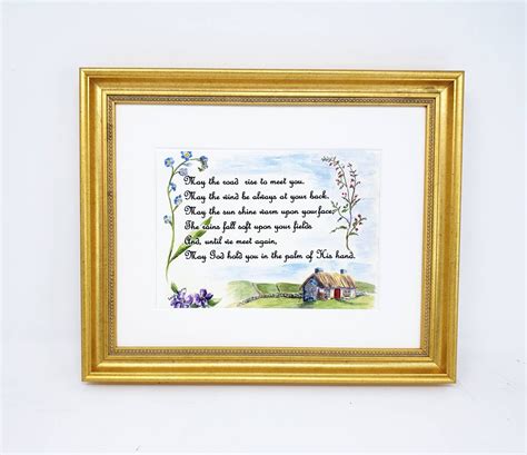 Irish Blessing Print Framed Ireland Art Irish T Irish Etsy