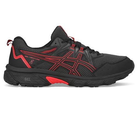 Asics Mens Gel Venture 8 Trail Running Shoes Blackelectric Red