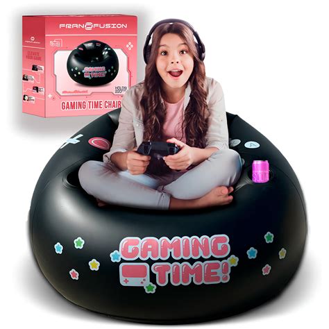 Inflatable Gaming Chair for Kids & Teens with Cup Holders and Side