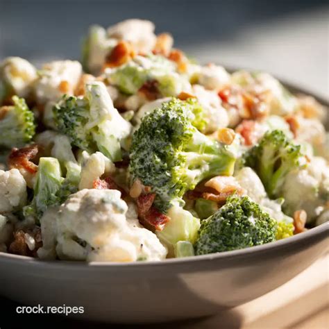 Broccoli Cauliflower Salad My Crunchy Powerhouse Crock Recipes