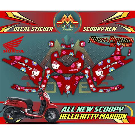 Jual Decal Sticker Full Body Honda Scoopy Sticker Motor All New