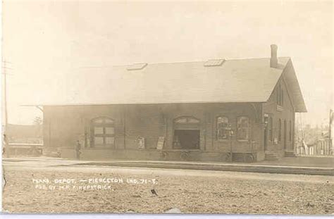 Depot, Pierceton, Indiana, RPPC, Railroad | #20258804