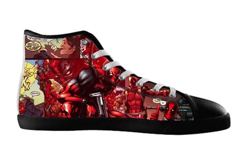 Check Out These Custom Deadpool Sneakers Sneakers Geek Shoes Shoes