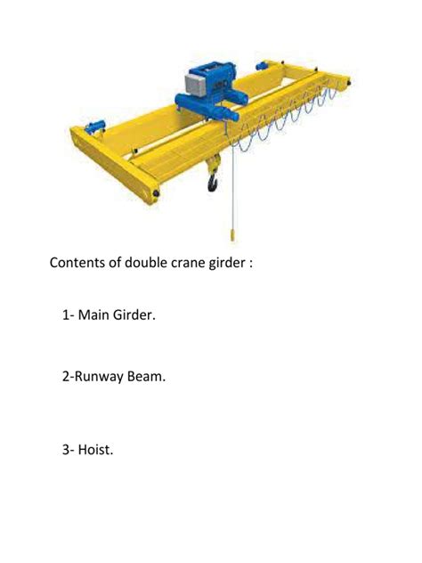 Doble Crane Girder Parts-1 | PDF | Crane (Machine) | Wire