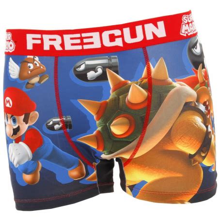 Boxer Enn01 Super Mario Bowser Multicolore Homme Freegun Wimod