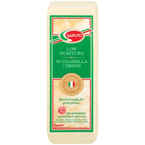 Saputo R Premium Gold Label Mozzarella Low Moisture Cheese Lb