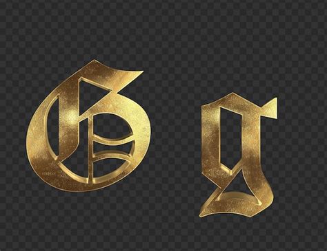 Render 3d letras minúsculas y mayúsculas de oro Archivo PSD Premium